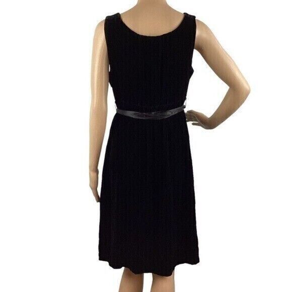 Gap Velvet Dress Size 6 Black Lined Sleeveless - Picture 4 of 4